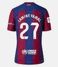 FC Barcelona Lamine Yamal 27 Kids Home Soccer Jersey 2023/24