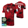 Canada Shelina Zadorsky 4 Home Soccer Jersey World Cup 2023