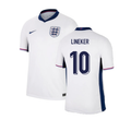 England Gary Lineker 10 Home Soccer Jersey Euro 2024