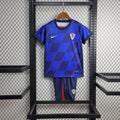 Croatia Kids Away Soccer Jersey UEFA Euro 2024