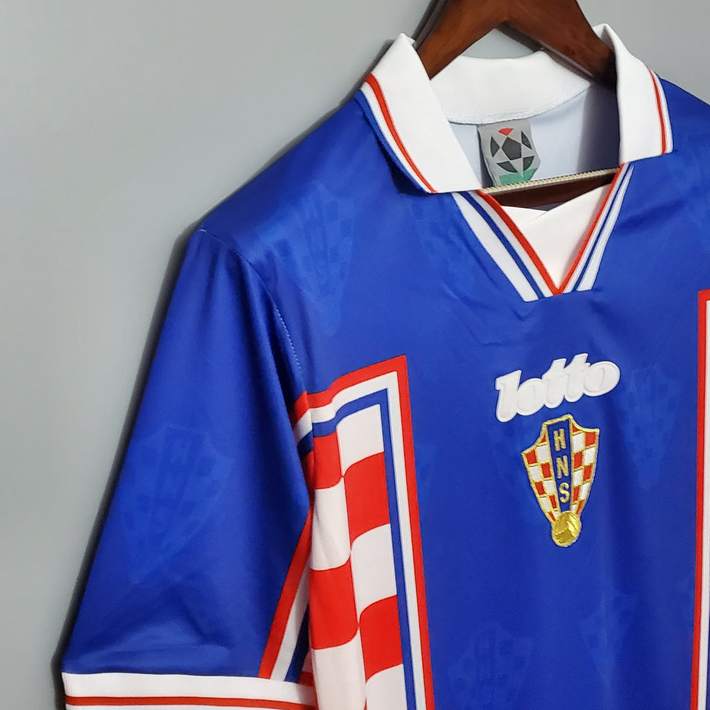 Croatia Home Retro Soccer Jersey World Cup 1998