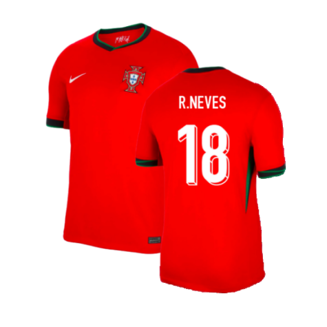 Portugal Ruben Neves 18 Home Soccer Jersey Euro 2024