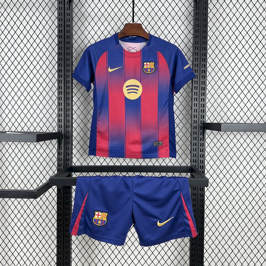 FC Barcelona Pedri 8 Kids Home Soccer Jersey 2025-2026