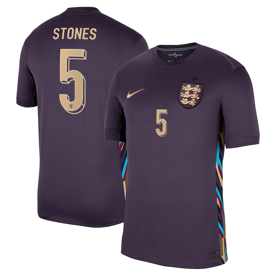 England John Stones 5 Away Soccer Jersey Euro 2024