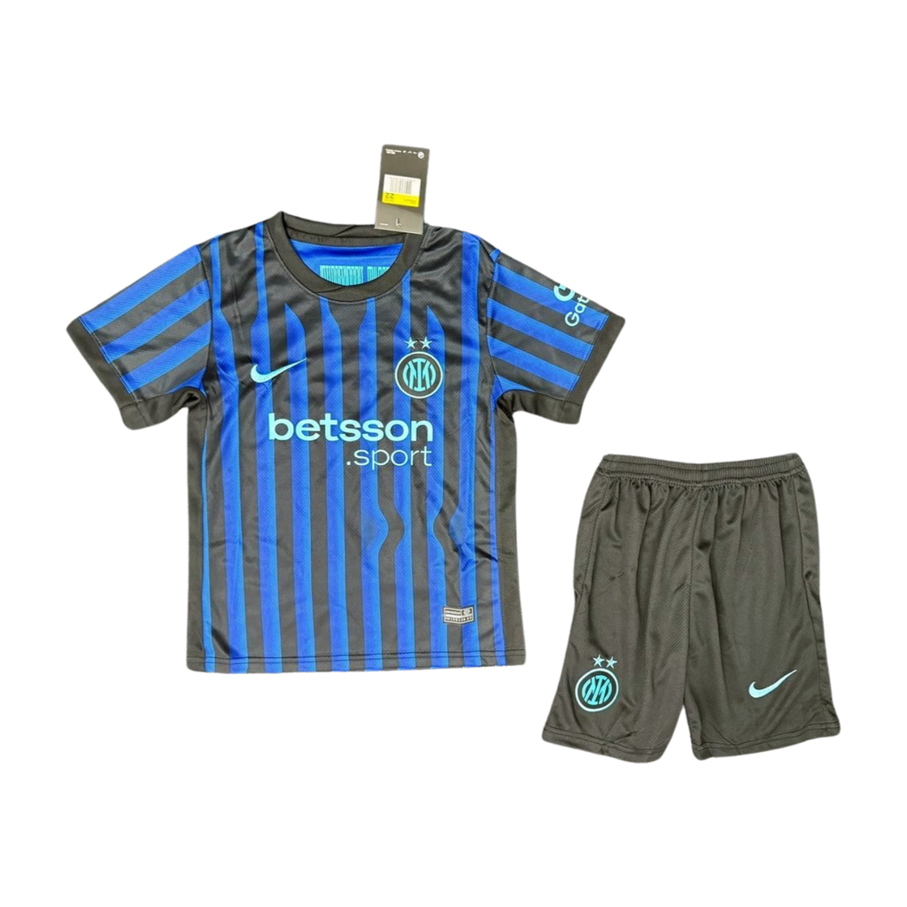 Inter Milan Lautaro Martínez 10 Kids Home Soccer Jersey 2025-2026