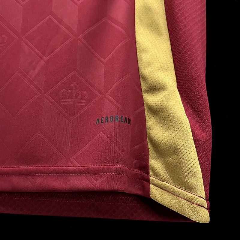 Belgium Romelu Lukaku 10 Home Soccer Jersey UEFA Euro 2024