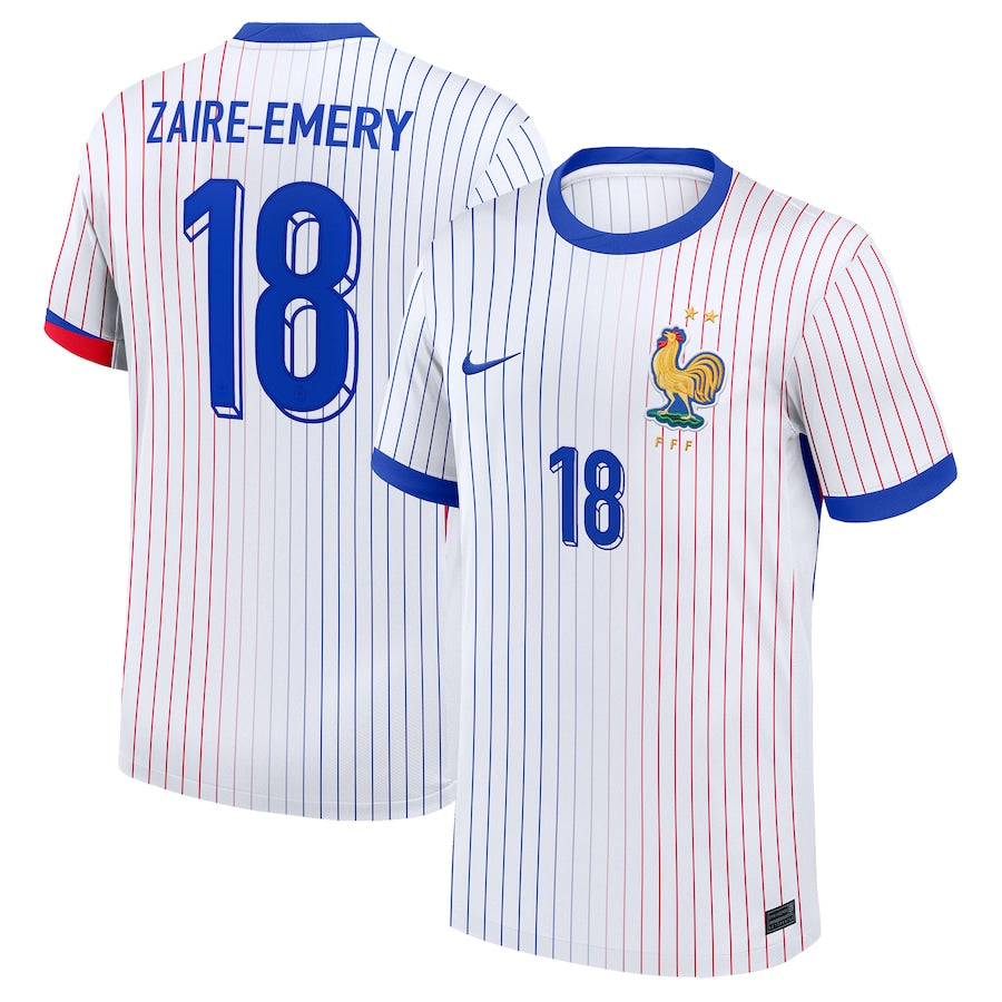 France Zaire-Emery 18 Away Soccer Jersey Euro 2024