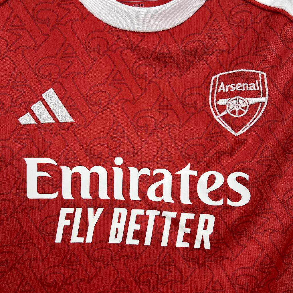 Arsenal Declan Rice 41 Kids Home Soccer Jersey 2025-2026