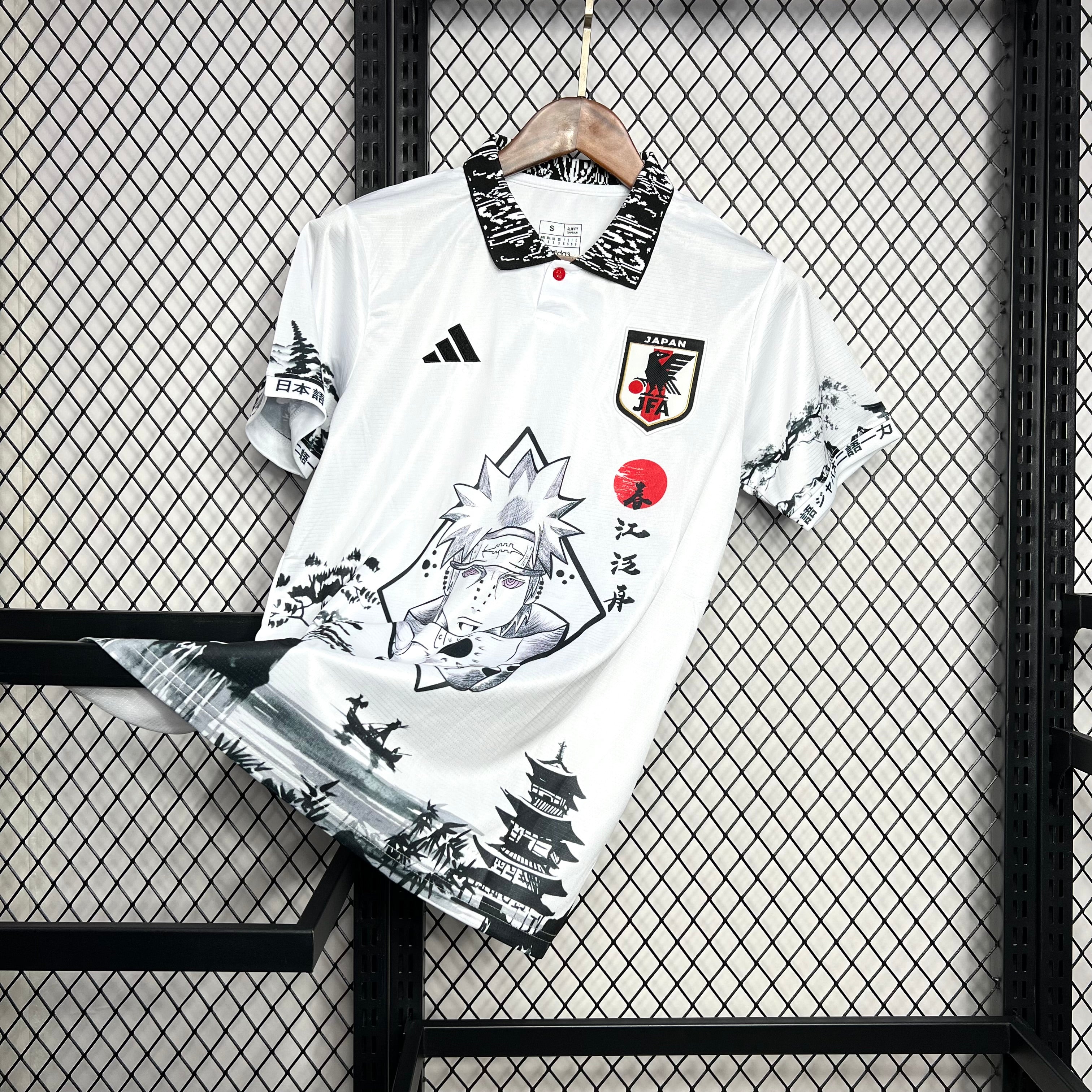 Japan Naruto Uzumaki Special Edition Soccer Jersey 2024/25 - White