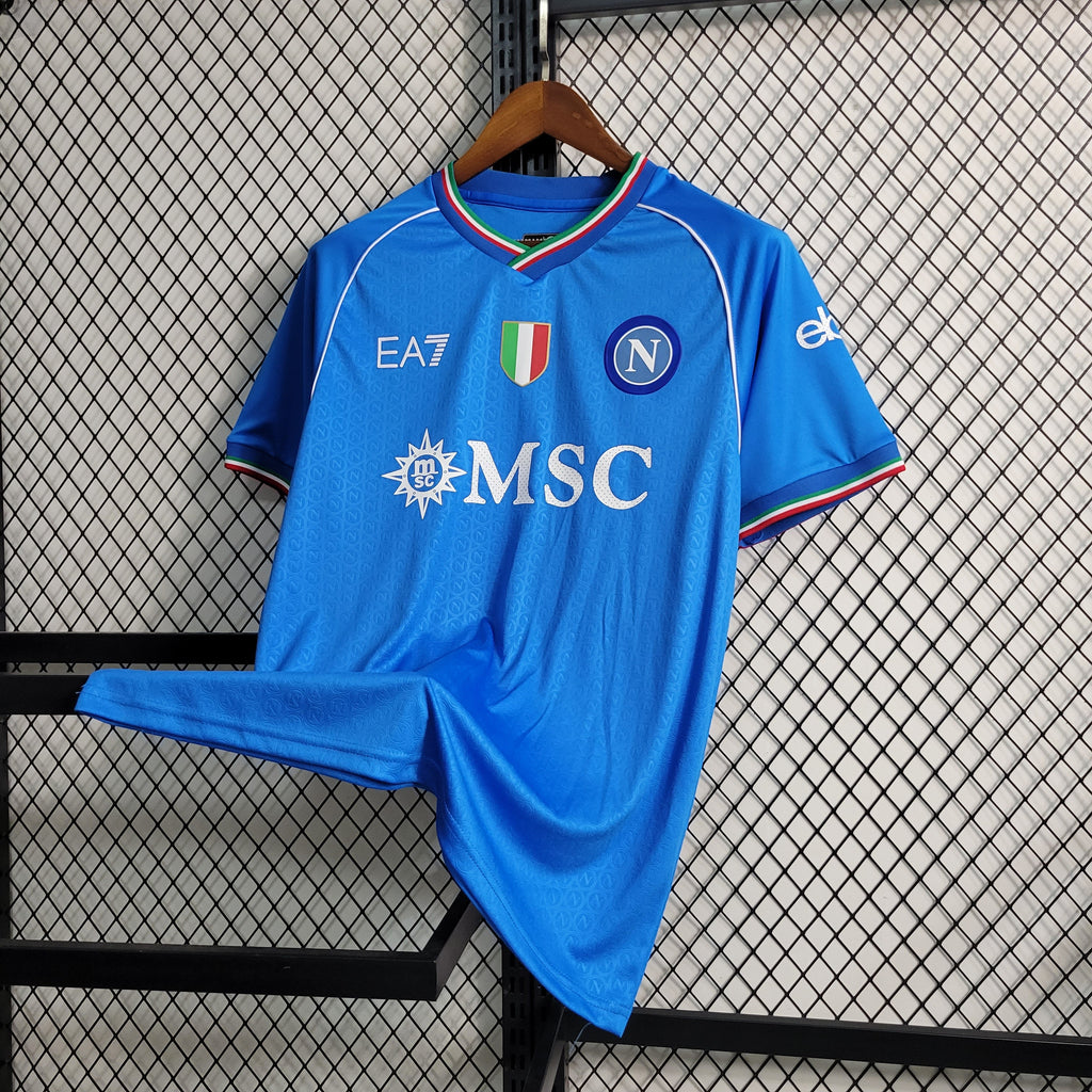 Napoli Khvicha Kvaratskhelia 77 Home Soccer Jersey 2023/24
