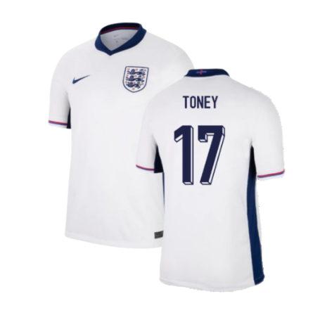 England Ivan Toney 17 Home Soccer Jersey Euro 2024