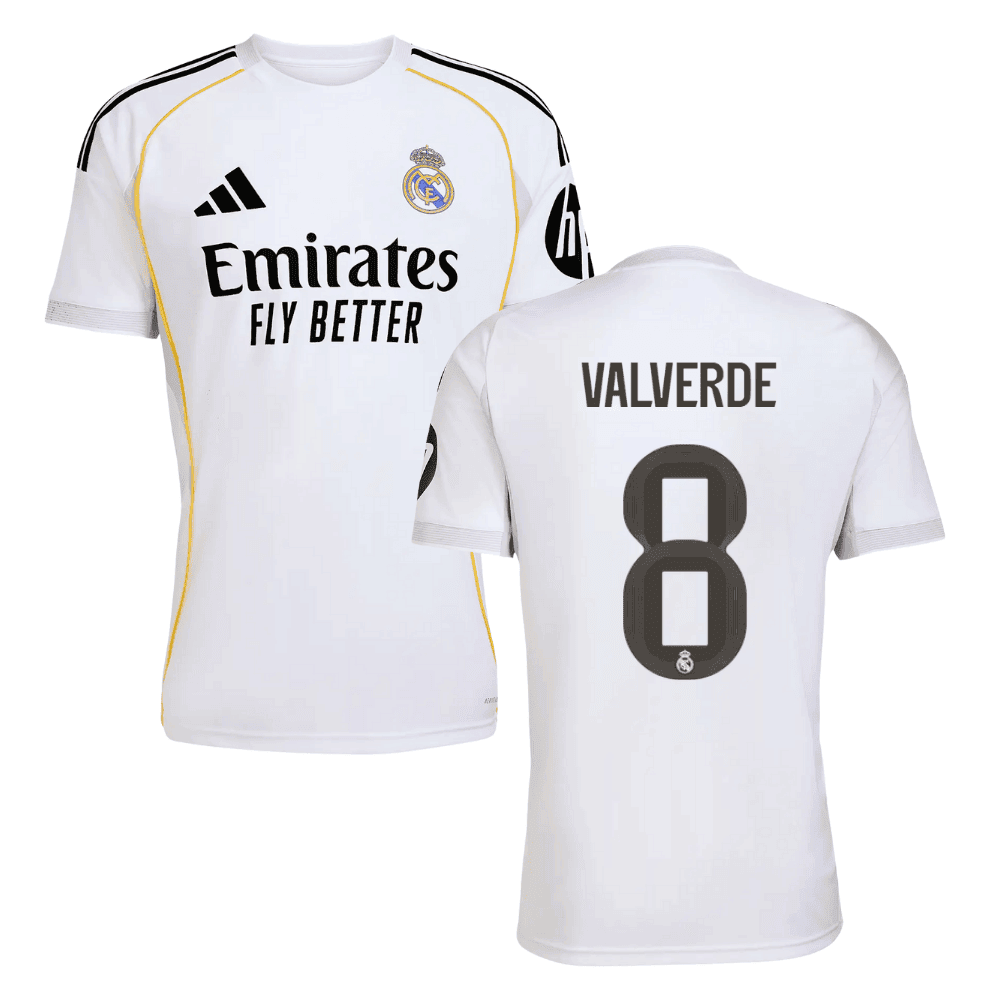 Real Madrid Federico Valverde 8 Home Soccer Jersey 2025-2026