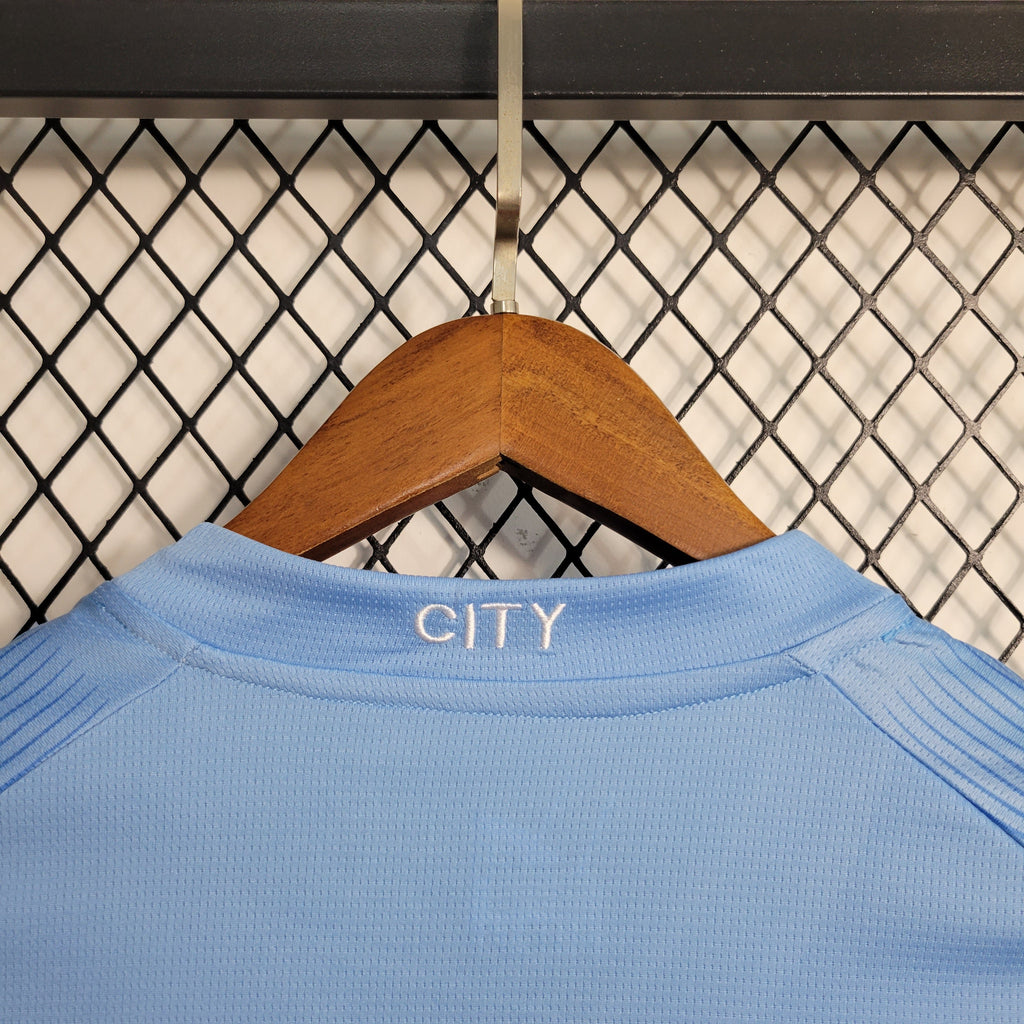 Man City Kevin De Bruyne 17 Long Sleeve Home Soccer Jersey 2023/24