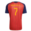 Spain David Villa 7 Home Soccer Jersey World Cup 2026
