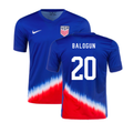 USA Folarin Balogun 20 Away Soccer Jersey 2024/25