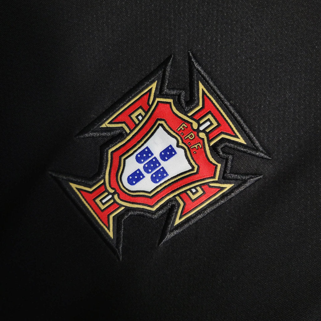 Portugal Retro Away Soccer Jersey World Cup 2006 - Black