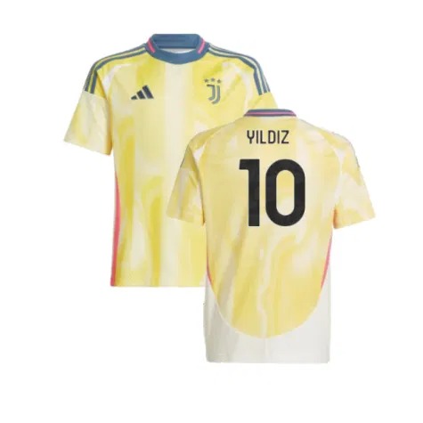 Juventus Kenan Yildiz 10 Kids Away Soccer Jersey 2024/25