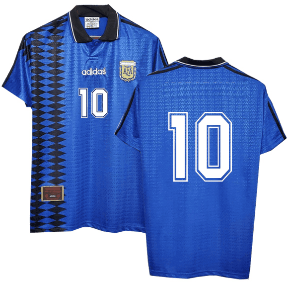 Argentina Diego Maradona 10 Away Retro Soccer Jersey World Cup 1994