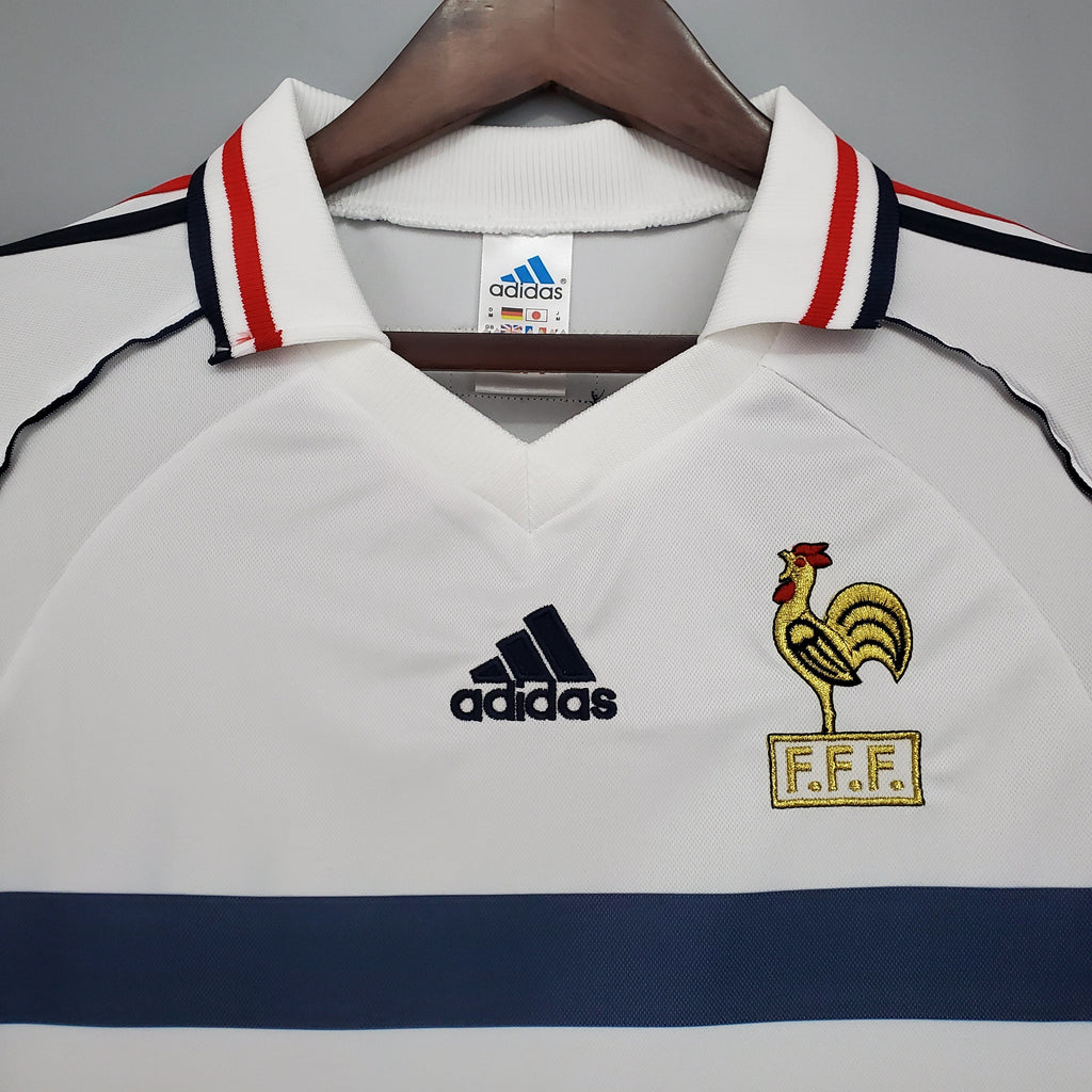 France Away Retro Soccer Jersey World Cup 1998