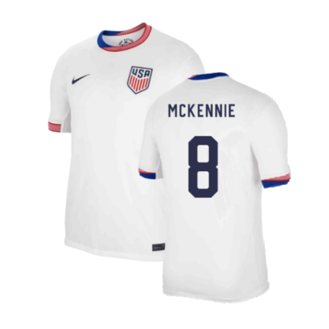 USA Weston McKennie 8 Home Soccer Jersey 2024/25