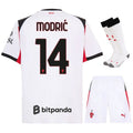 AC Milan Luka Modric 14 Kids Away Soccer Jersey 2025-2026
