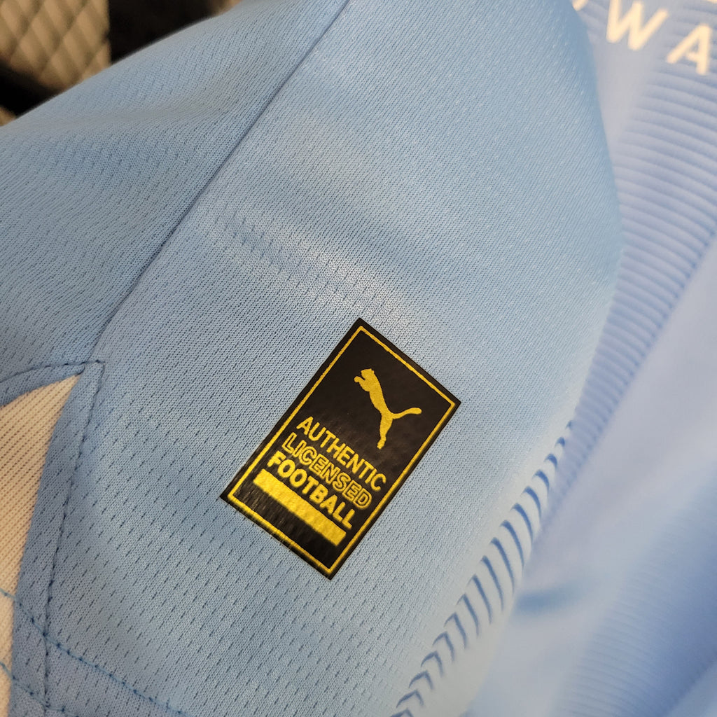 Man City Erling Haaland 9 Kids Home Soccer Jersey 2023/24