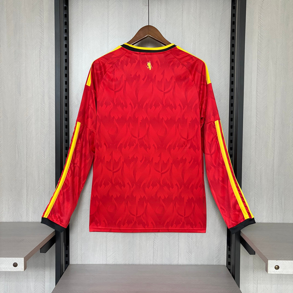Belgium Long Sleeve Home Soccer Jersey World Cup 2026