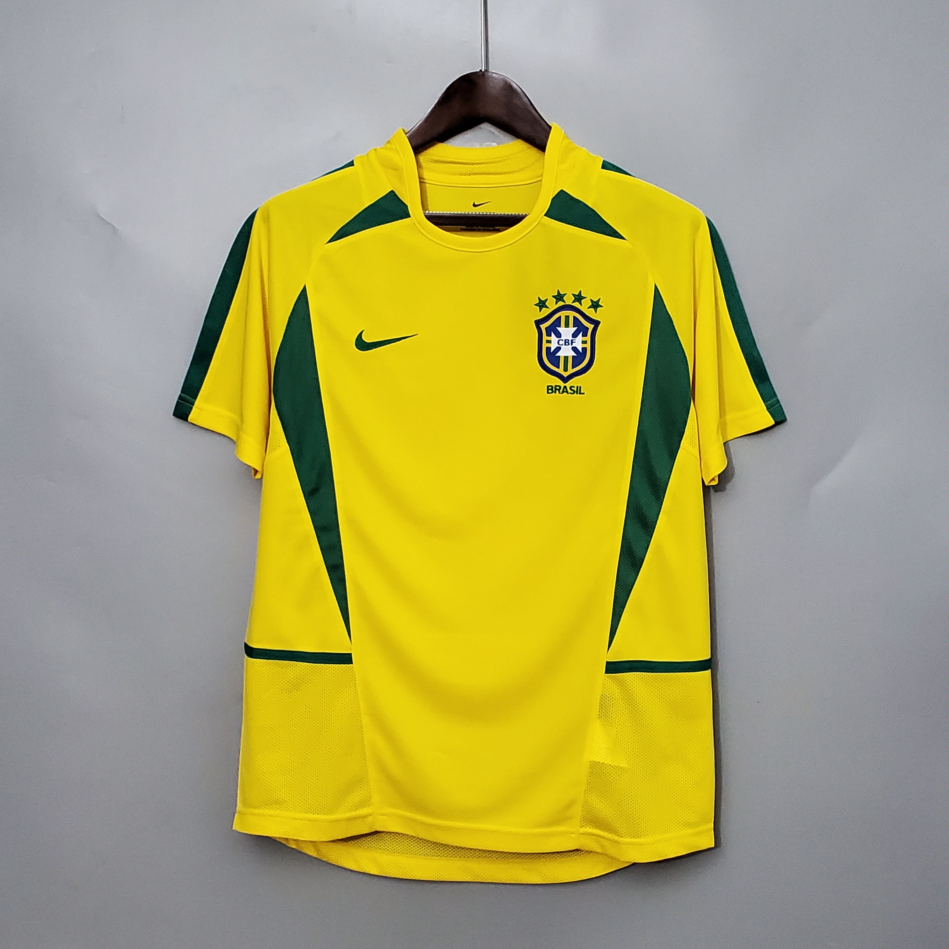 Brazil Retro Home Soccer Jersey World Cup 2002