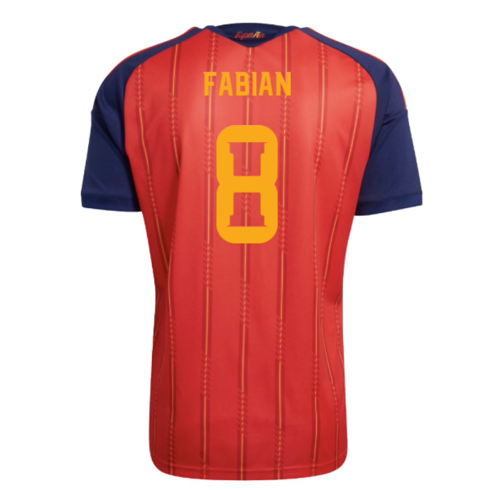 Spain Fabián Ruiz 8 Home Soccer Jersey World Cup 2026