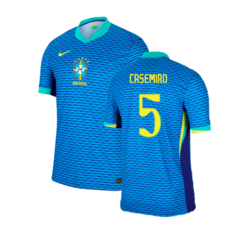 Brazil Casemiro 5 Away Soccer Jersey 2024/25