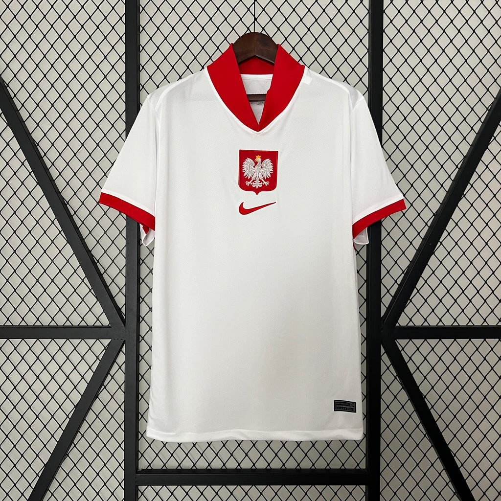 Poland Robert Lewandowski 9 Home Soccer Jersey Euro 2024