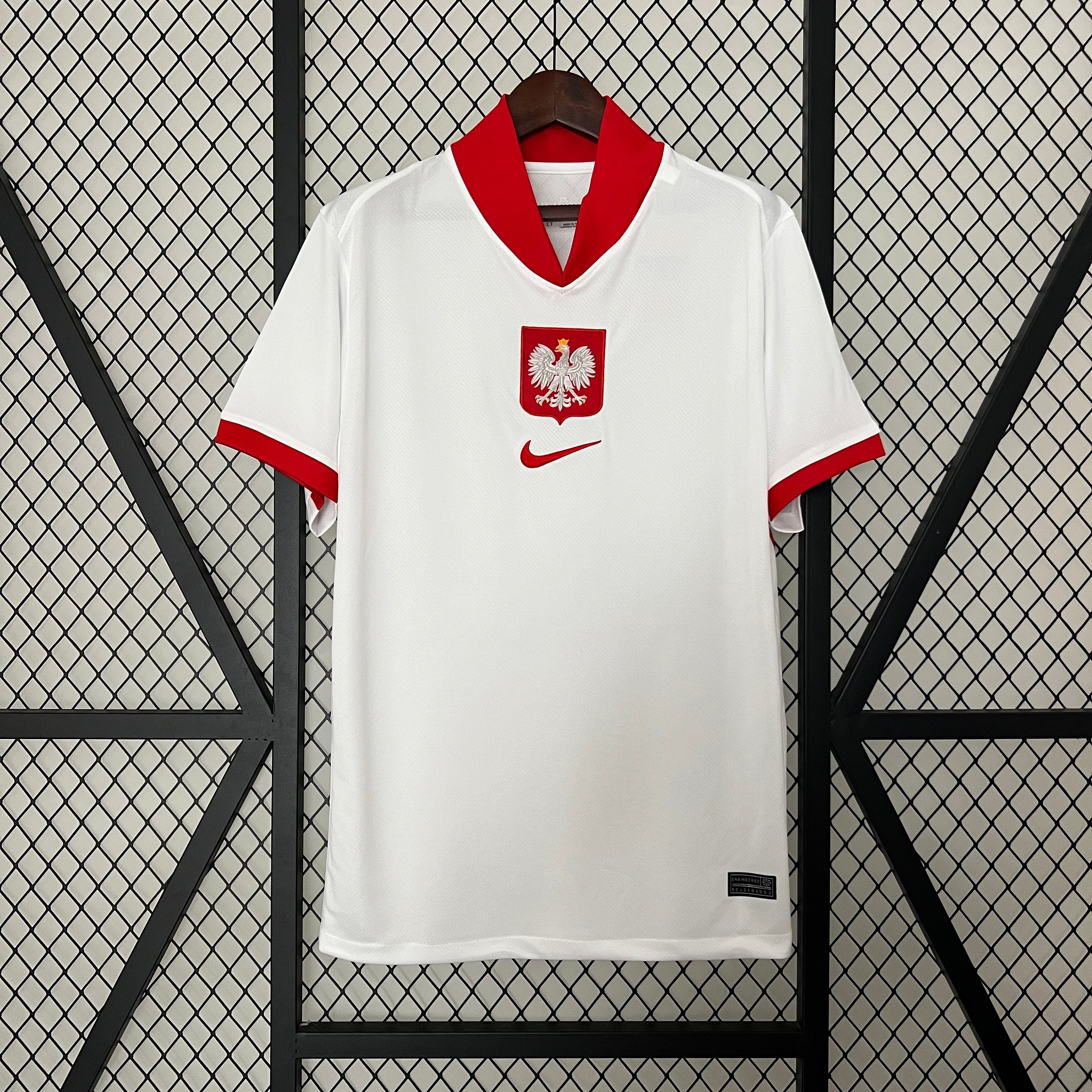 Poland Robert Lewandowski 9 Home Soccer Jersey Euro 2024