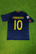 Spain Cesc Fabregasetro 10 Retro Away Soccer Jersey World Cup 2010