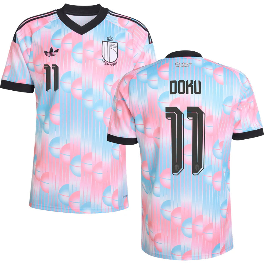 Belgium Jeremy Doku 11 Away Soccer Jersey World Cup 2026