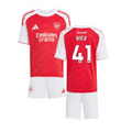 Arsenal Declan Rice 41 Kids Home Soccer Jersey 2025-2026