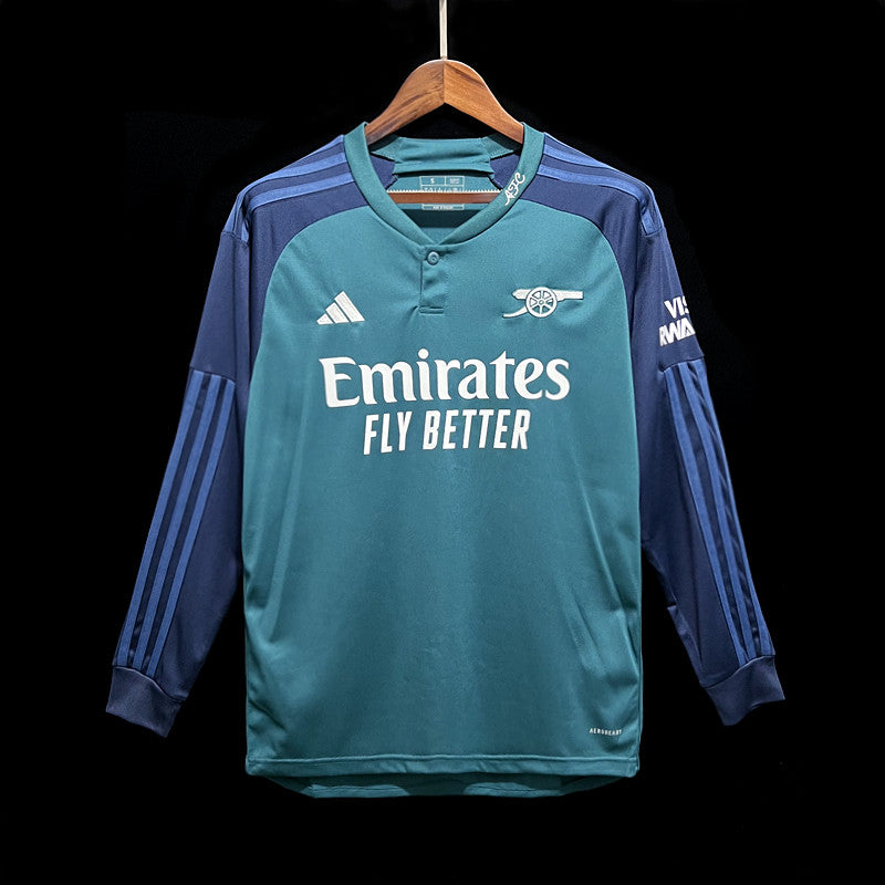 Arsenal Martin Odegaard 8 Long Sleeve Third Soccer Jersey 2023/24