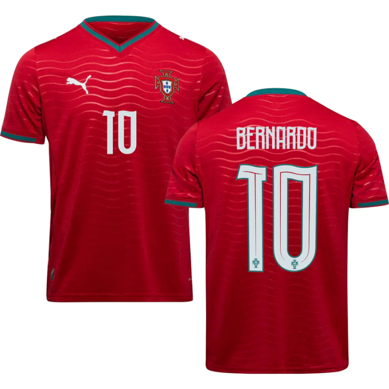 Portugal Bernardo Silva 10 Home Soccer Jersey World Cup 2026