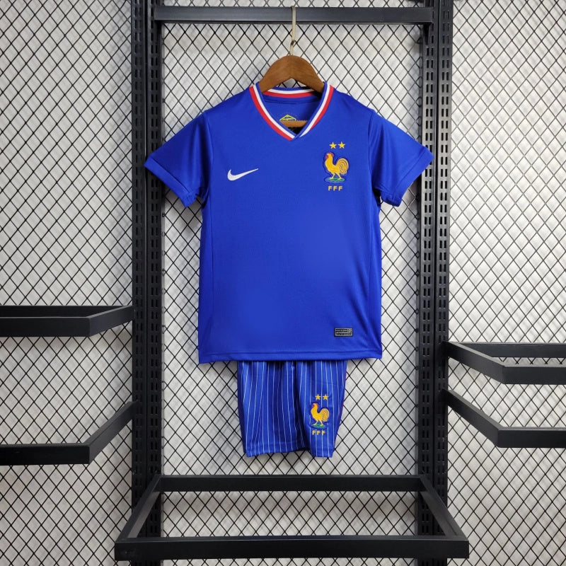 France Kingsley Coman 20 Kids Home Soccer Jersey Euro 2024