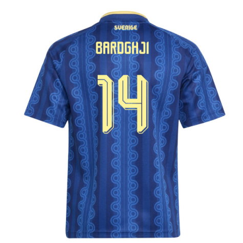 Sweden Roony Bardghji 14 Away Soccer Jersey World Cup 2026