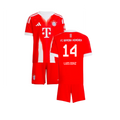 Bayern Munich Luis Díaz 14 Kids Home Soccer Jersey 2025-2026