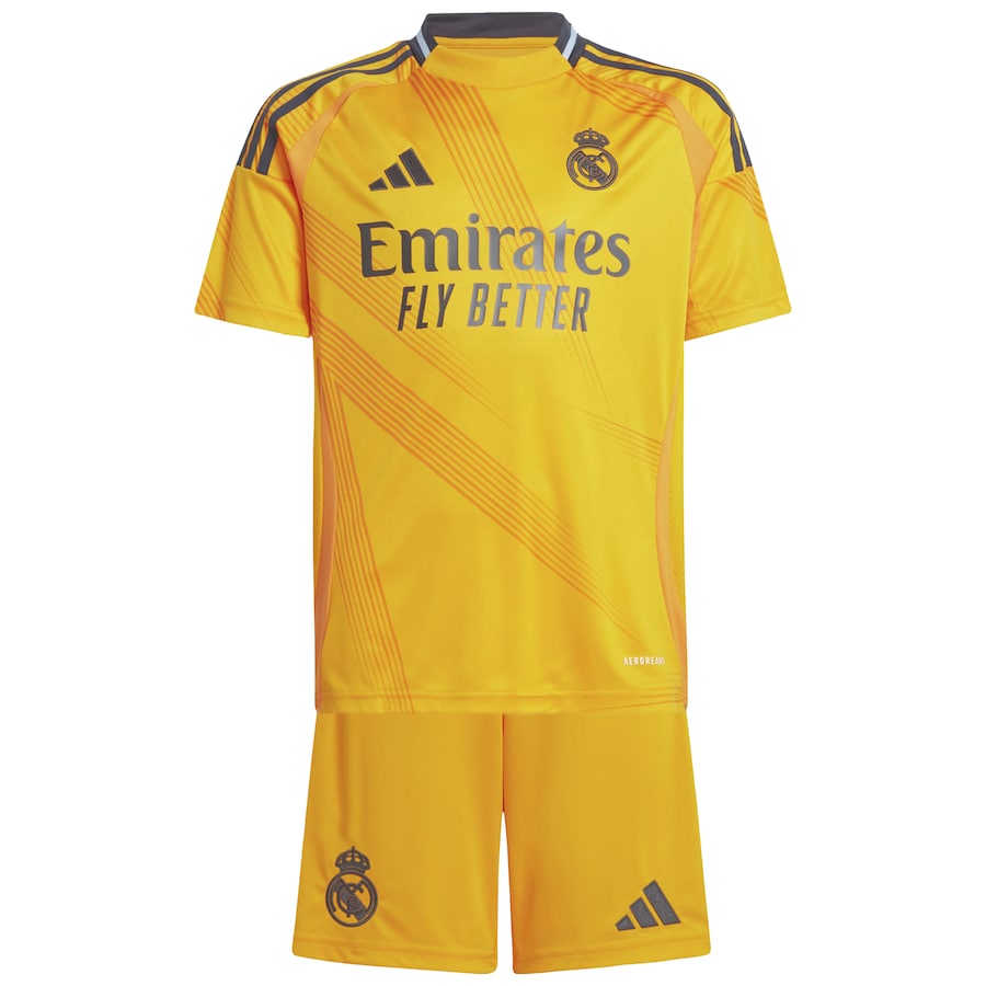 Real Madrid Kylian Mbappé 9 Away Soccer Jersey Kids Mini Kit 2024/25