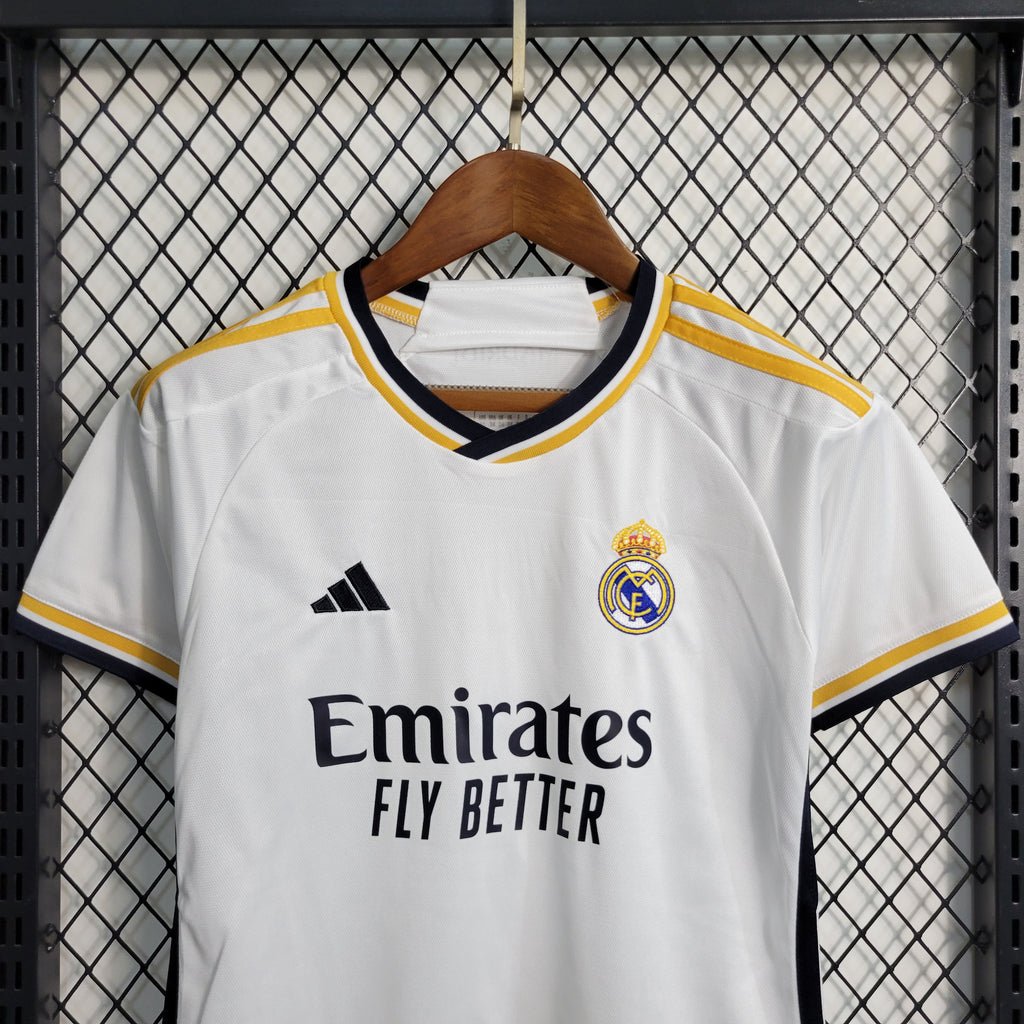 Real Madrid Vini JR 7 Kids Home Soccer Jersey 2023/24