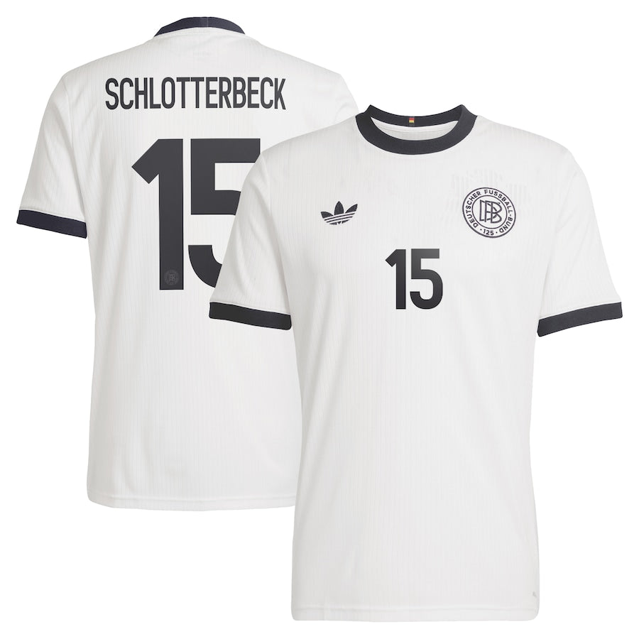 Germany 125 Anniversary Nico Schlotterbeck 15 Home Soccer Jersey 2024-2025
