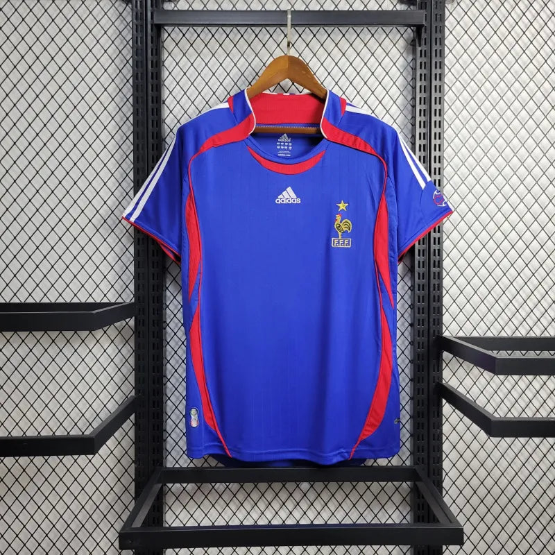 France Home Retro Soccer Jersey World Cup 2006